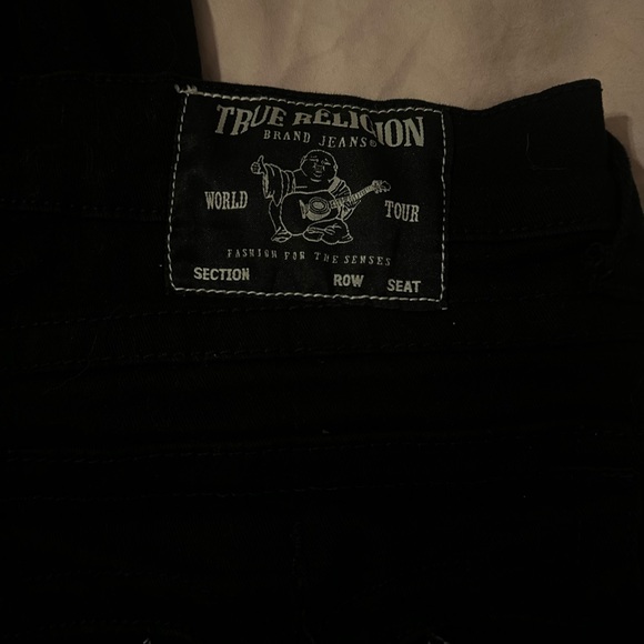True Religion Ricky Relaxed Straight Black Denim - Picture 5 of 5